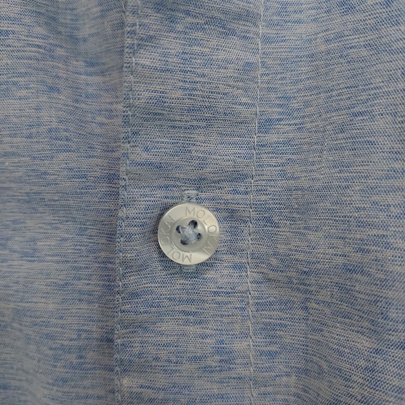 🔴3/$20 Molokai Blue Short Sleeve Button Down Size M - Picture 6 of 10